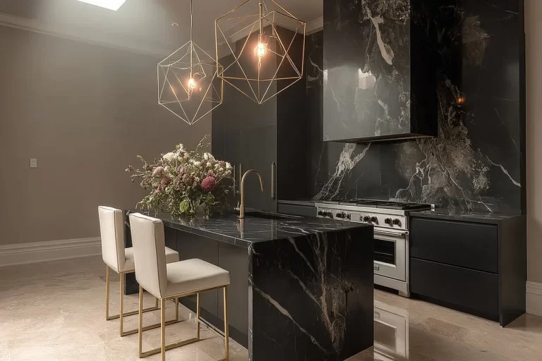 Stylish greige kitchen cabinets in a modern kitchen setting