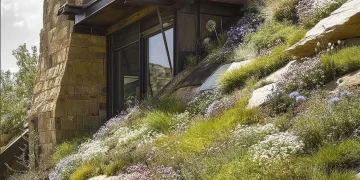 Organic exterior design ideas featuring natural materials and earth-inspired aesthetics.