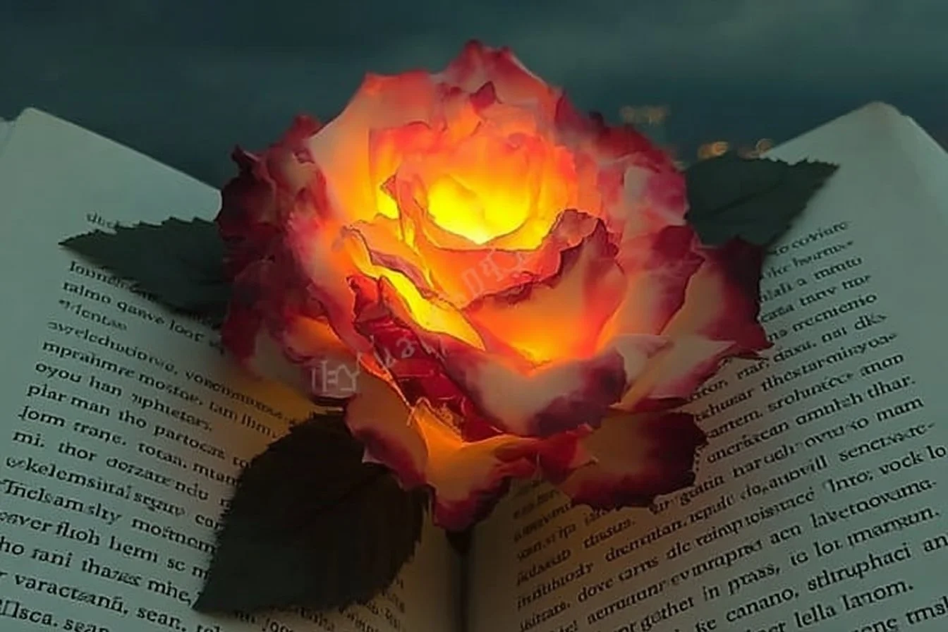 DIY flower tea light candle with floral decorations in a cozy setting.