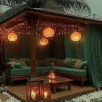 Beautifully designed patio for outdoor living and garden aesthetics.