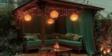 Beautifully designed patio for outdoor living and garden aesthetics.