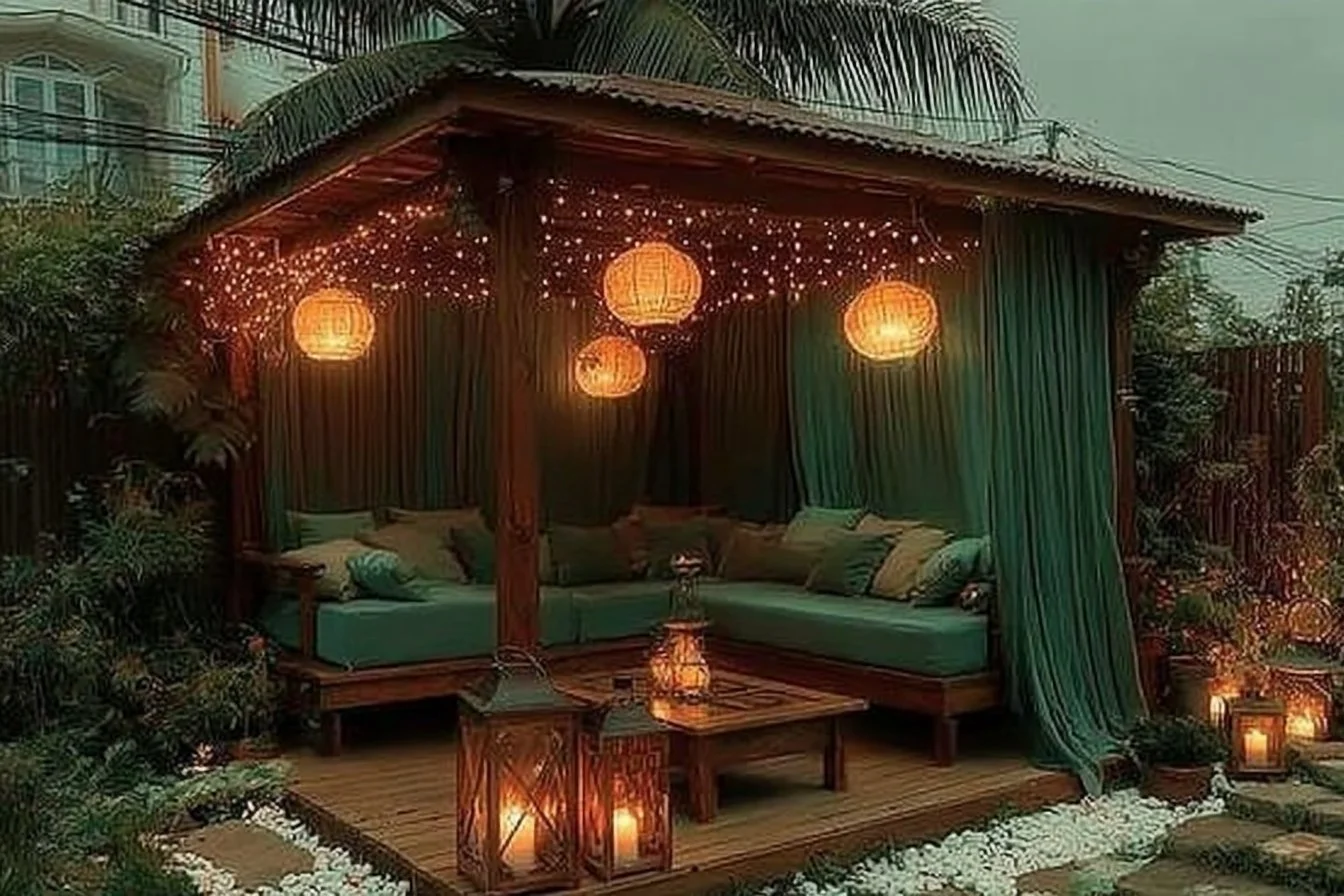 Beautifully designed patio for outdoor living and garden aesthetics.