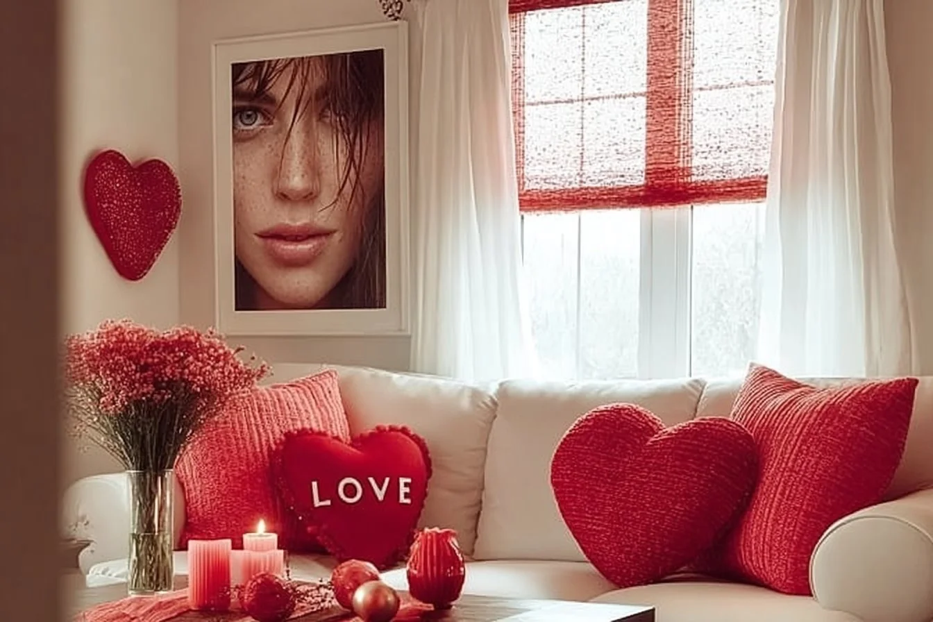 Cozy winter Valentine's Day decorations and Vday decor ideas for home