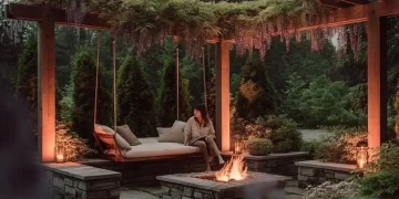 Beautiful outdoor patio designs featuring backyard patios and fireplaces.