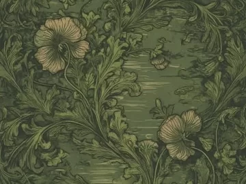 Sage floral wallpaper enhances home decor with vibrant, nature-inspired design.
