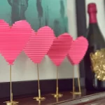Colorful DIY Valentine's Day decorations for a romantic atmosphere.
