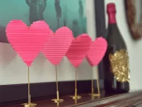 Colorful DIY Valentine's Day decorations for a romantic atmosphere.