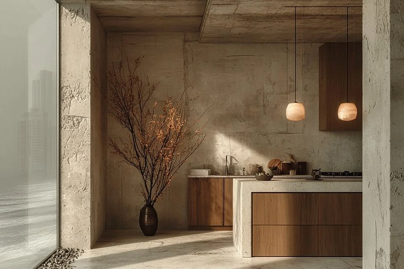 Stylish earthy brown interiors featuring warm tones and cozy decor