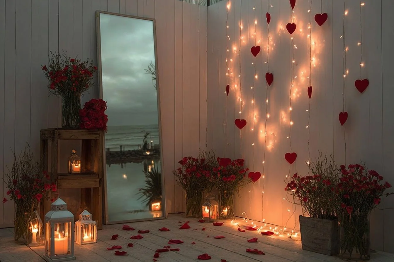 Beautiful Valentine's Day wallpaper featuring hearts and romantic designs.