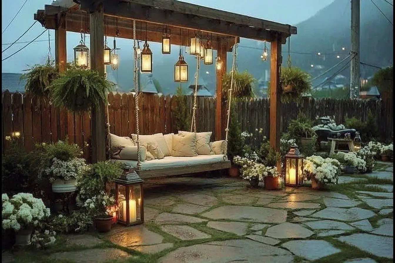 Family enjoying memorable moments in a beautiful backyard