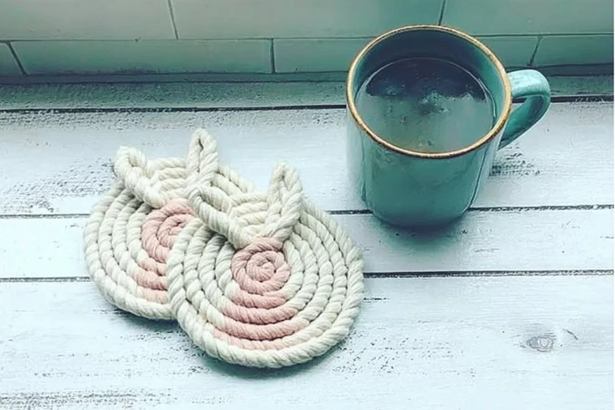 Dollar Tree Bunny Coasters for Easter decor